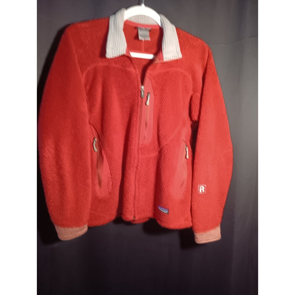 Patagonia Women’s R Fleece Full Zip Jacket Medium Red Polartec Performance Layer - Picture 2 of 8